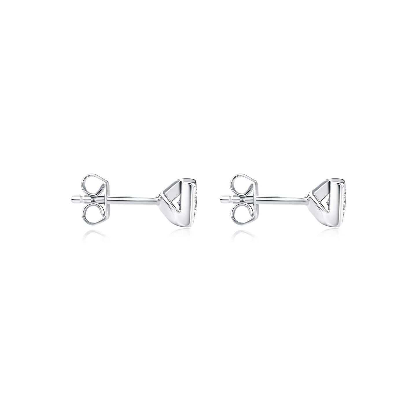 Bezel Set Diamond Earrings - Neoshine