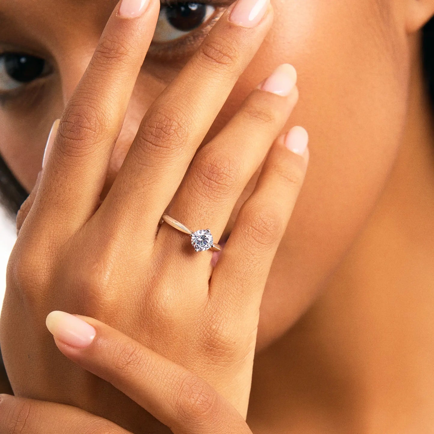 1.08ct Round Lab-Grown Diamond Ring in Platinum – VS1, G Color, Excellent Cut Size 7 - Neoshine