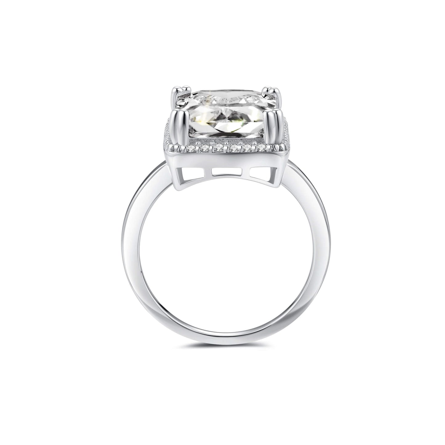 Halo Radiant Lab Diamond Ring in Platinum - Neoshine