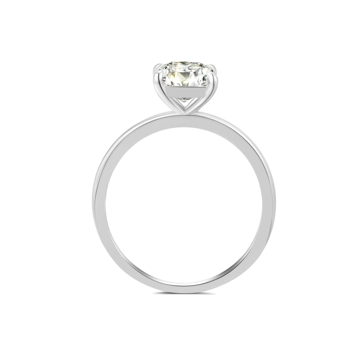 Solitaire Princess Lab Diamond Ring in Platinum - Neoshine