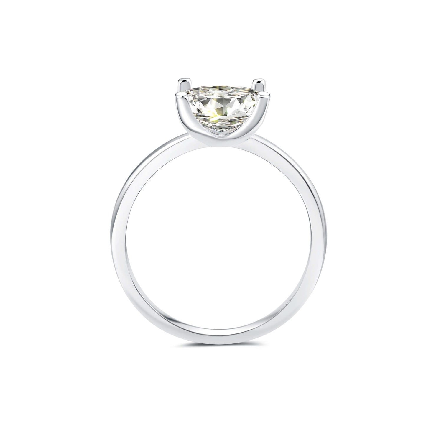 Solitaire Princess Lab Diamond Ring in Platinum - Neoshine