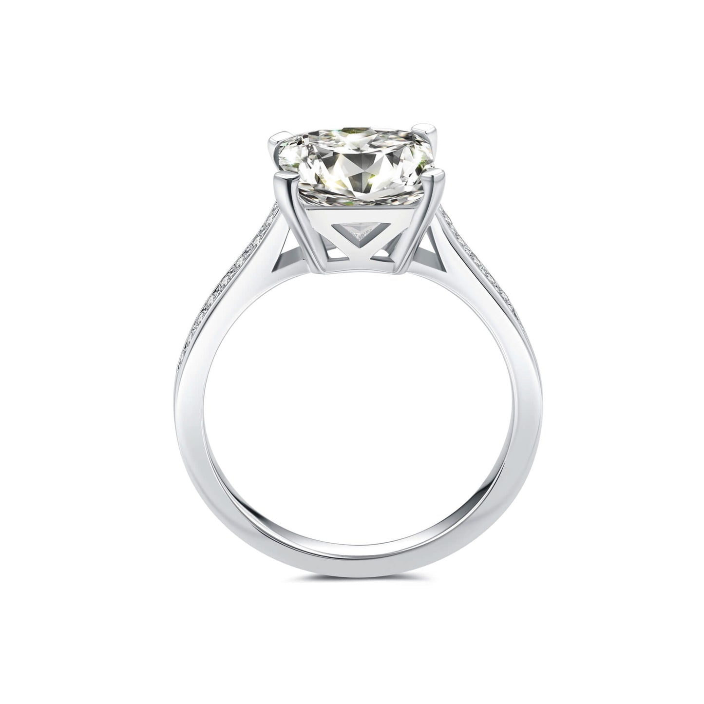 Solitaire Princess Lab Diamond Ring in Platinum - Neoshine
