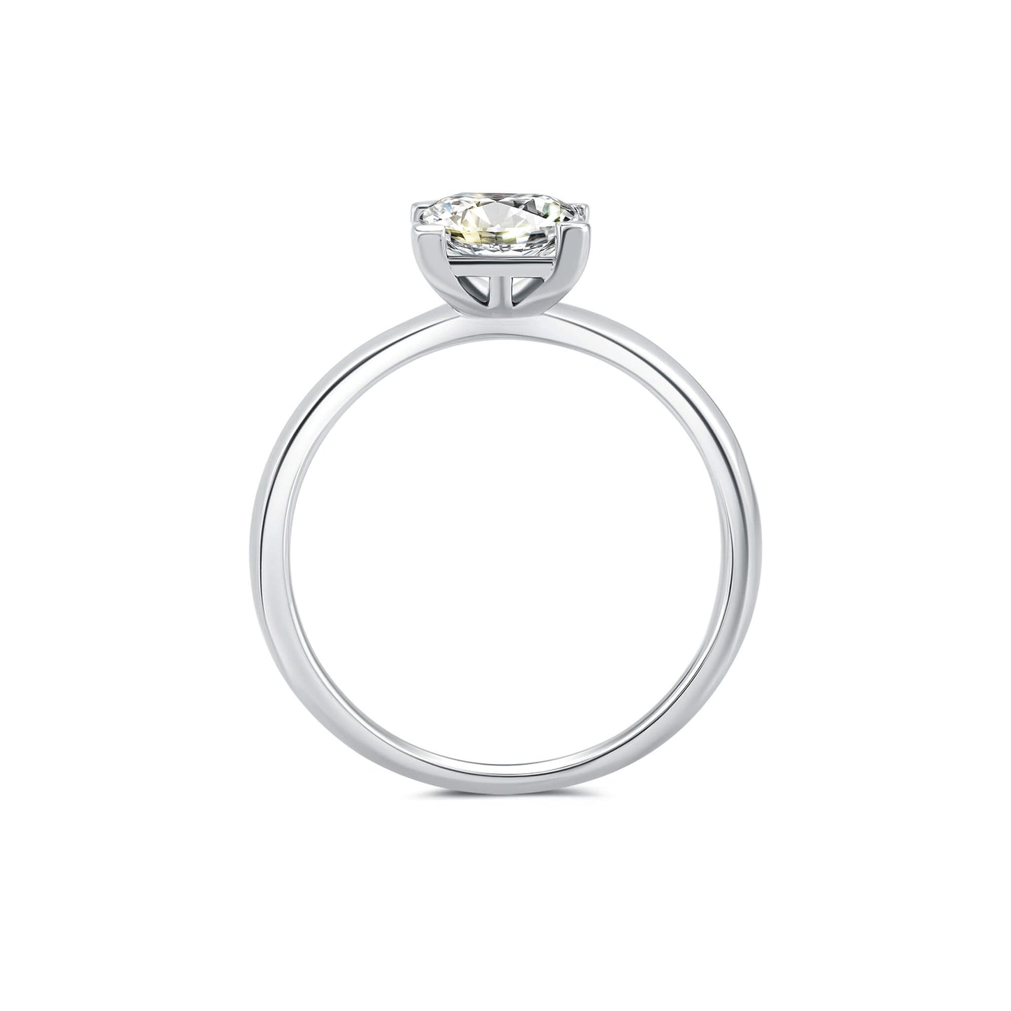 Solitaire Princess Lab Diamond Ring Platinum - Neoshine