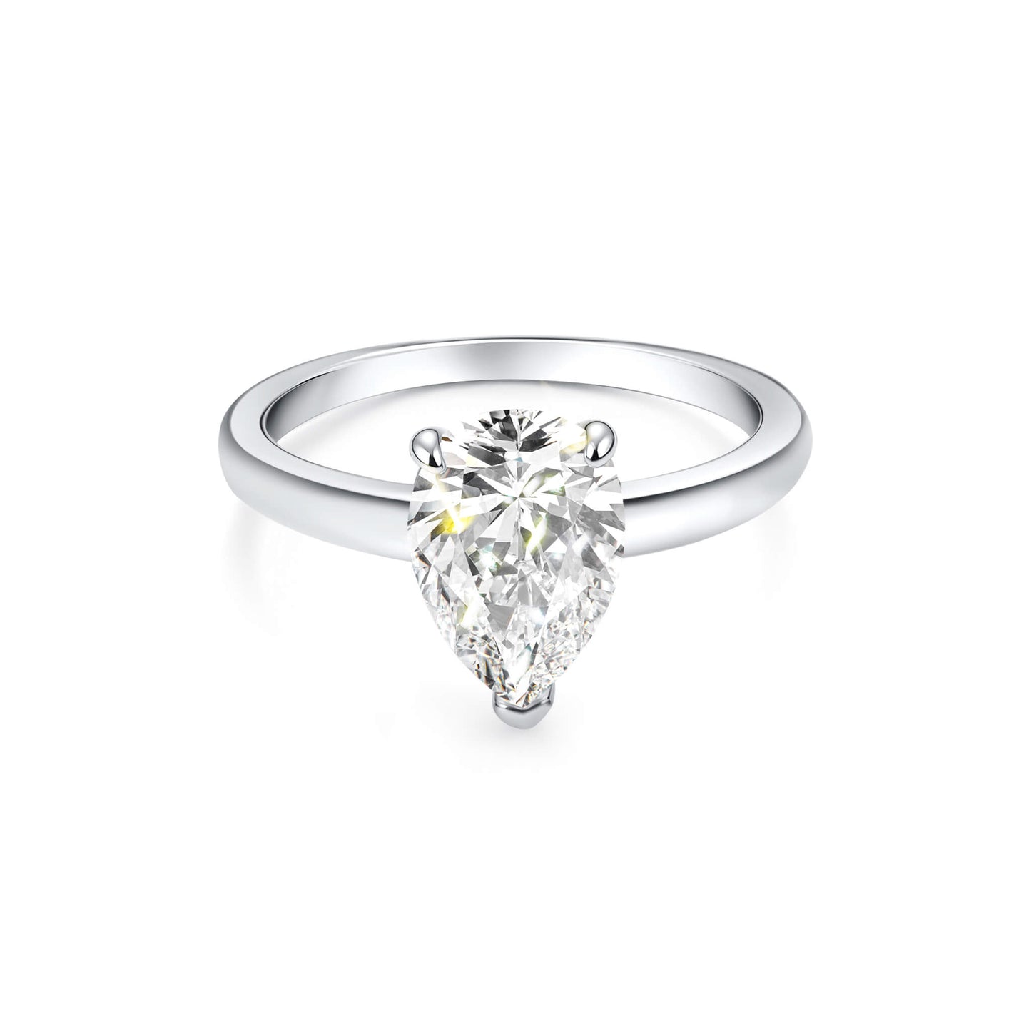 Solitaire Pear Lab Diamond Ring Platinum - Neoshine