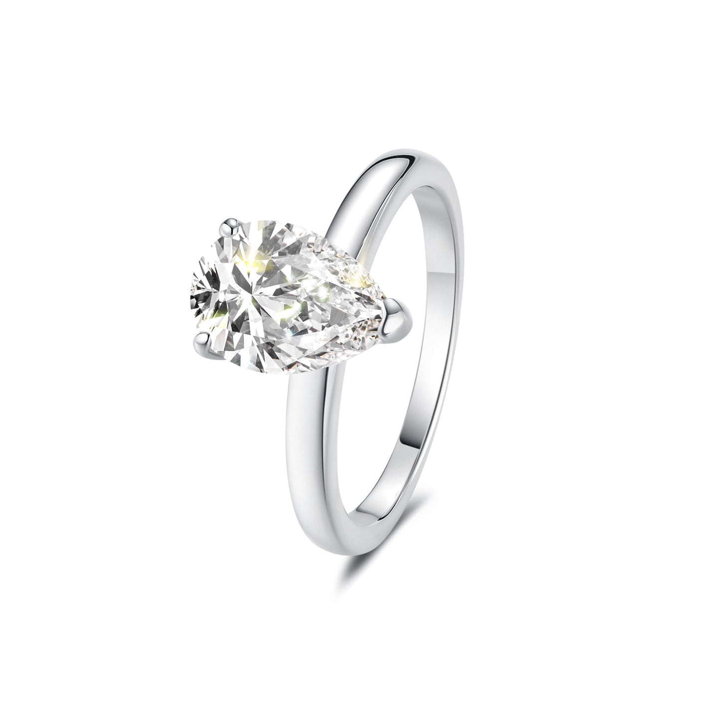 Solitaire Pear Lab Diamond Ring Platinum - Neoshine