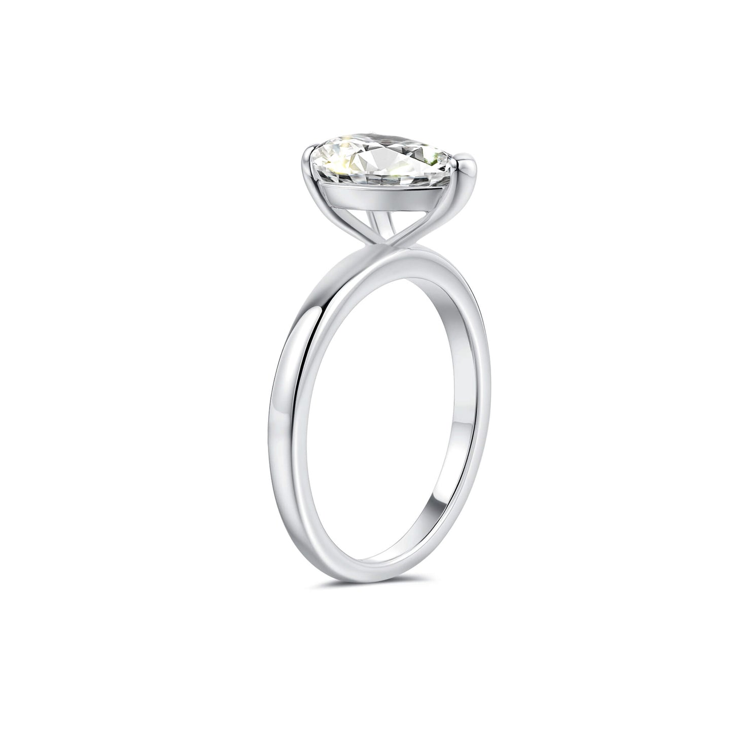 Solitaire Pear Lab Diamond Ring Platinum - Neoshine
