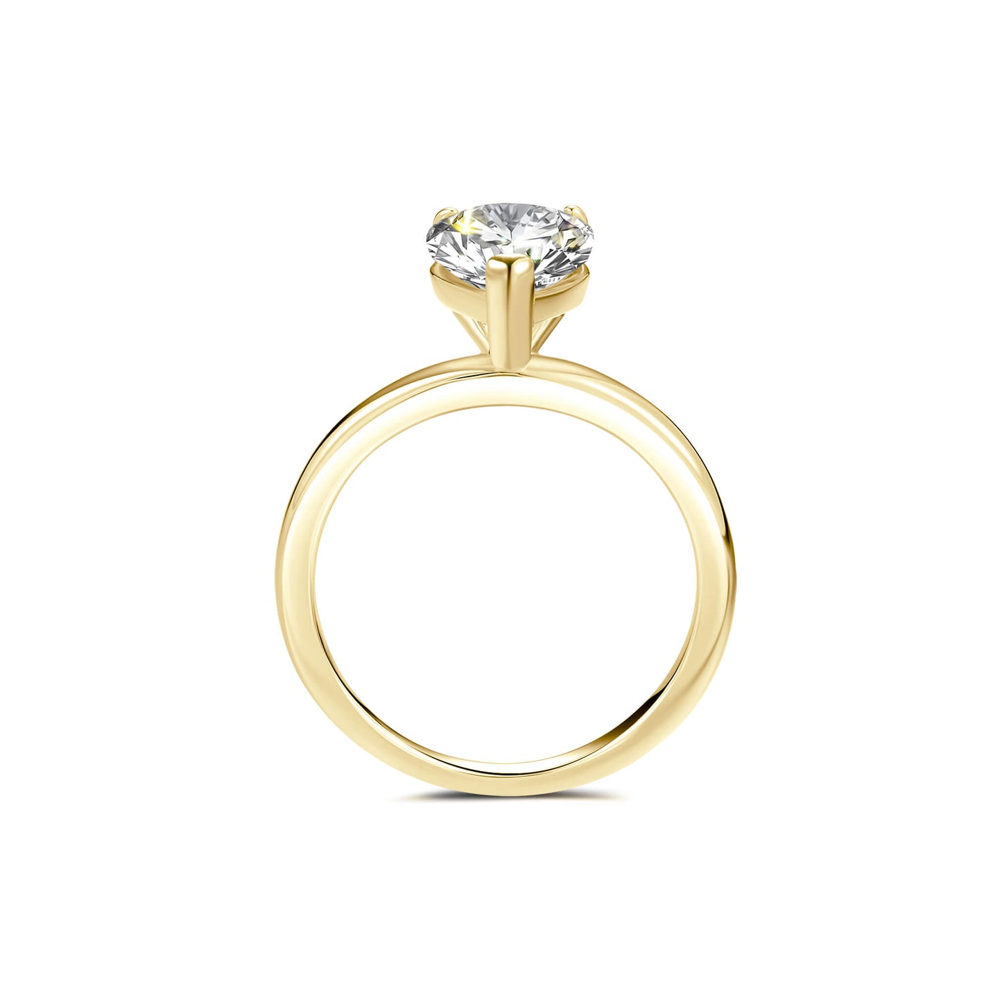 Solitaire Pear Lab Diamond Ring 18K Yellow Gold - Neoshine