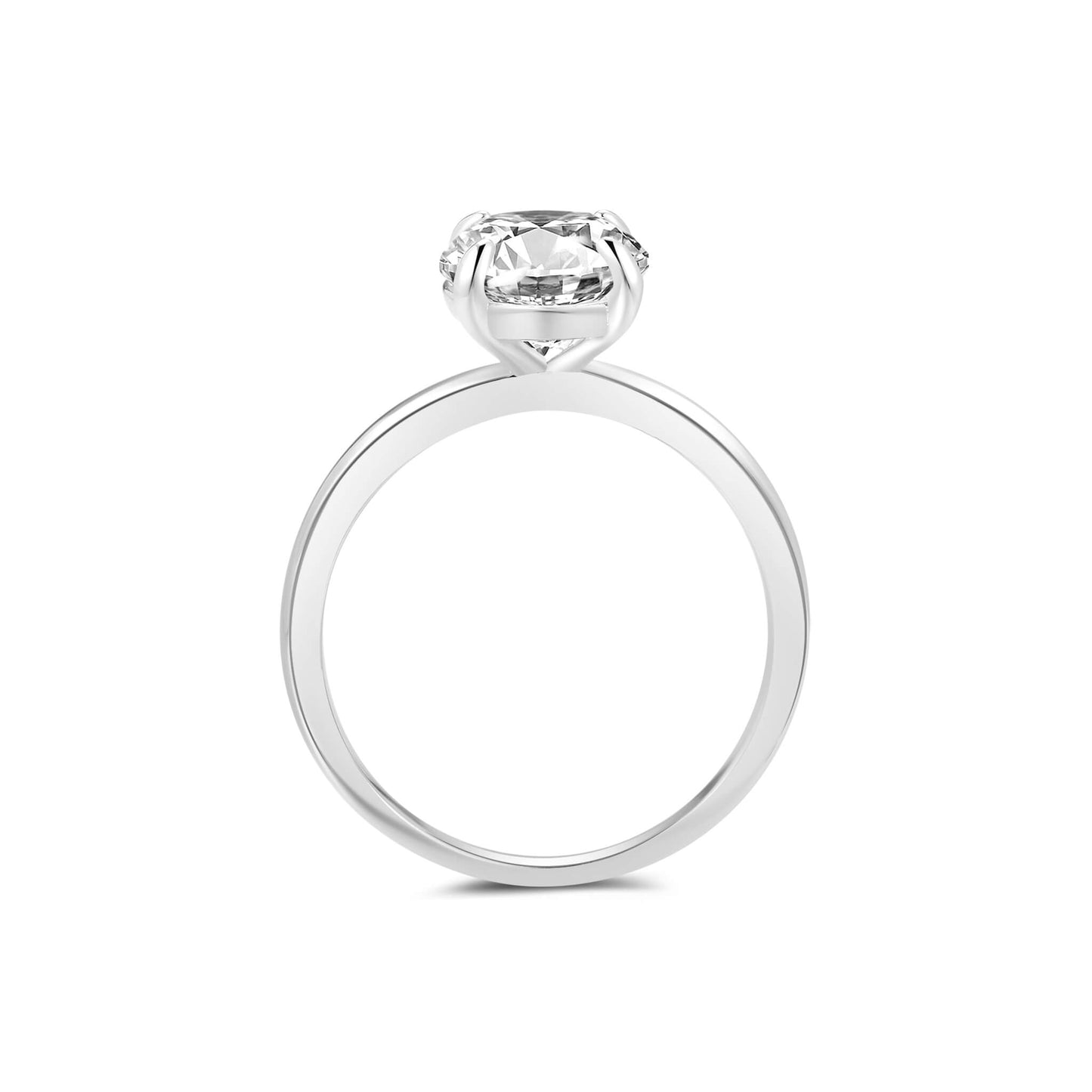 Solitaire Oval Lab Diamond Ring in Platinum - Neoshine