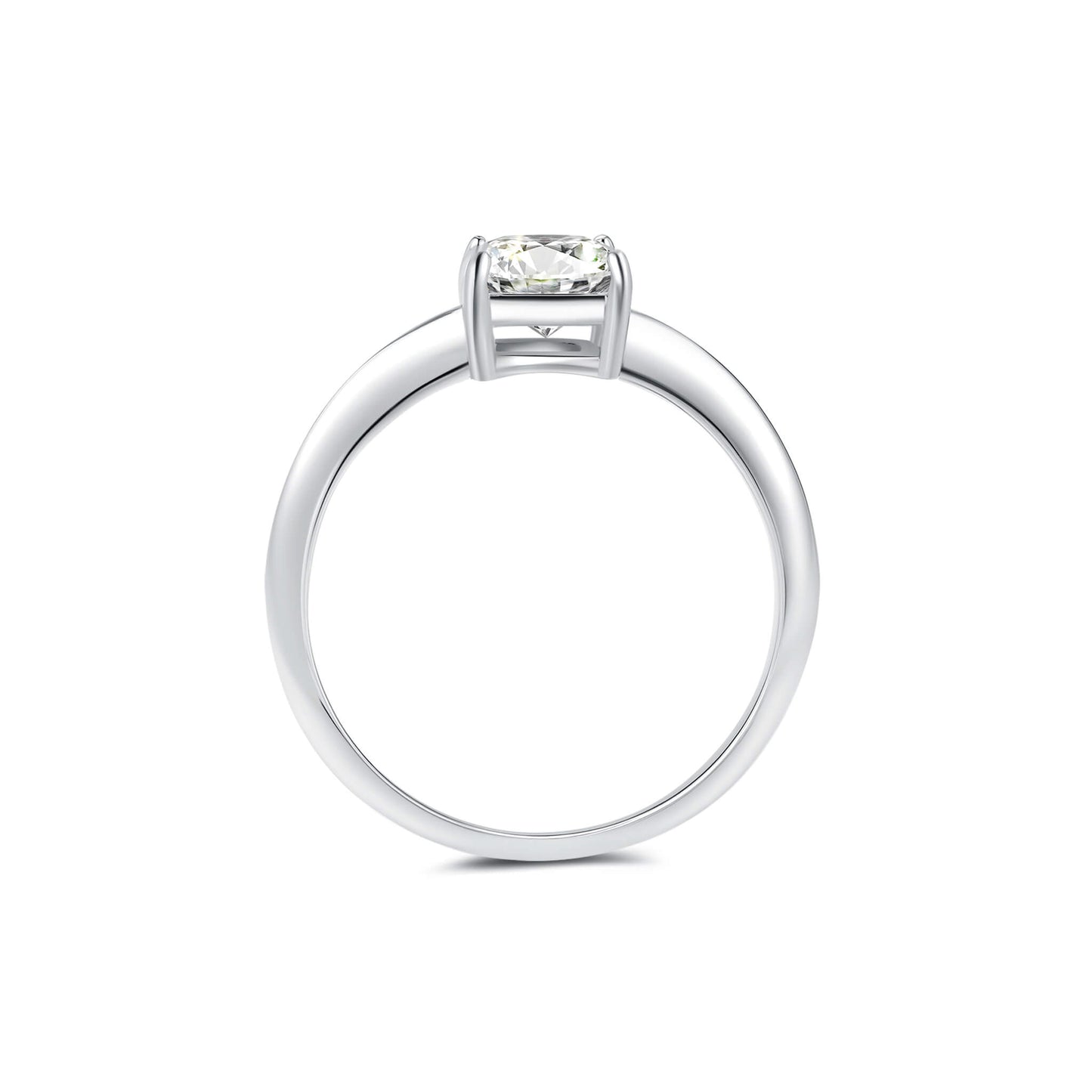 Solitaire Emerald Lab Diamond Ring in Platinum - Neoshine