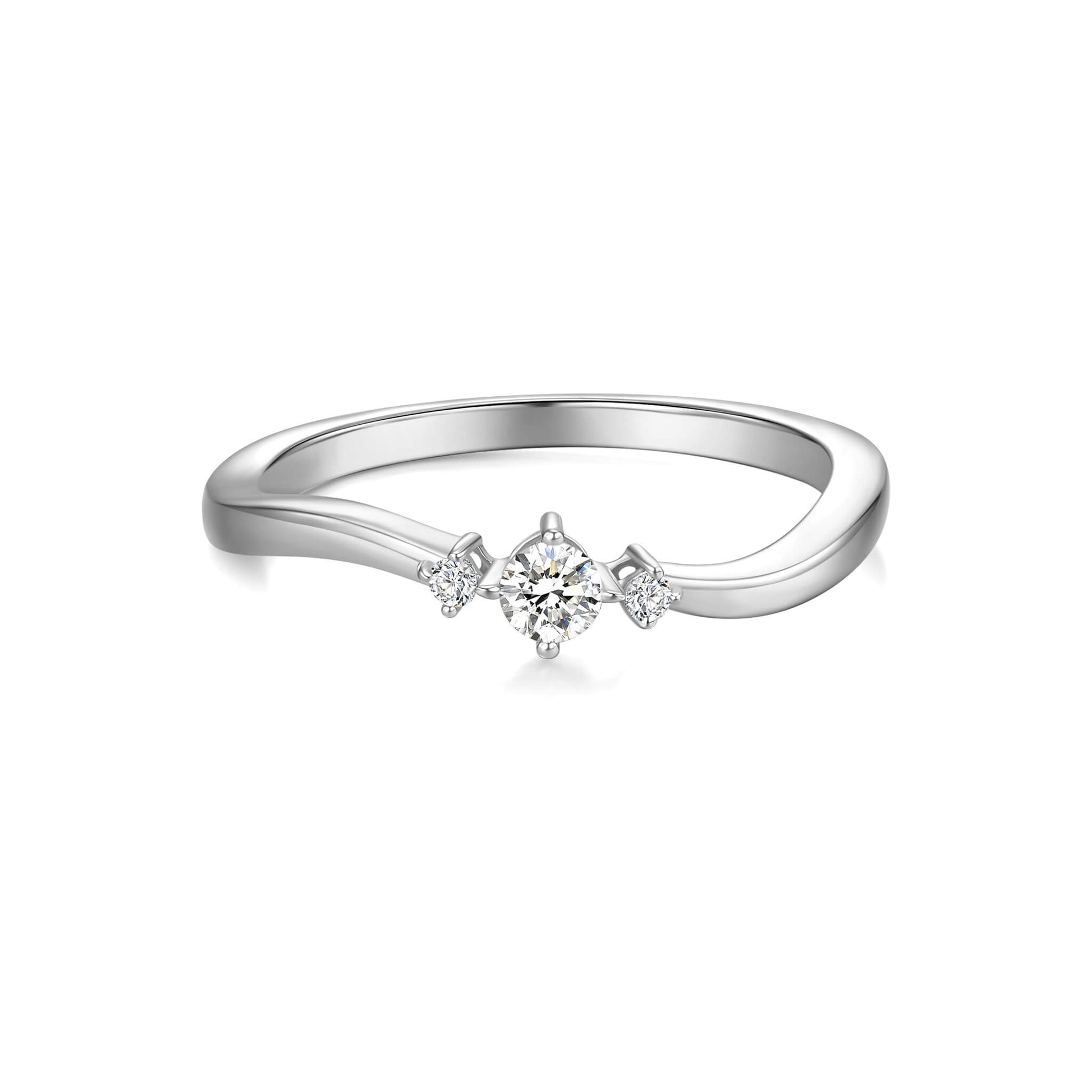 Three Stone Engagement Ring - Neoshine