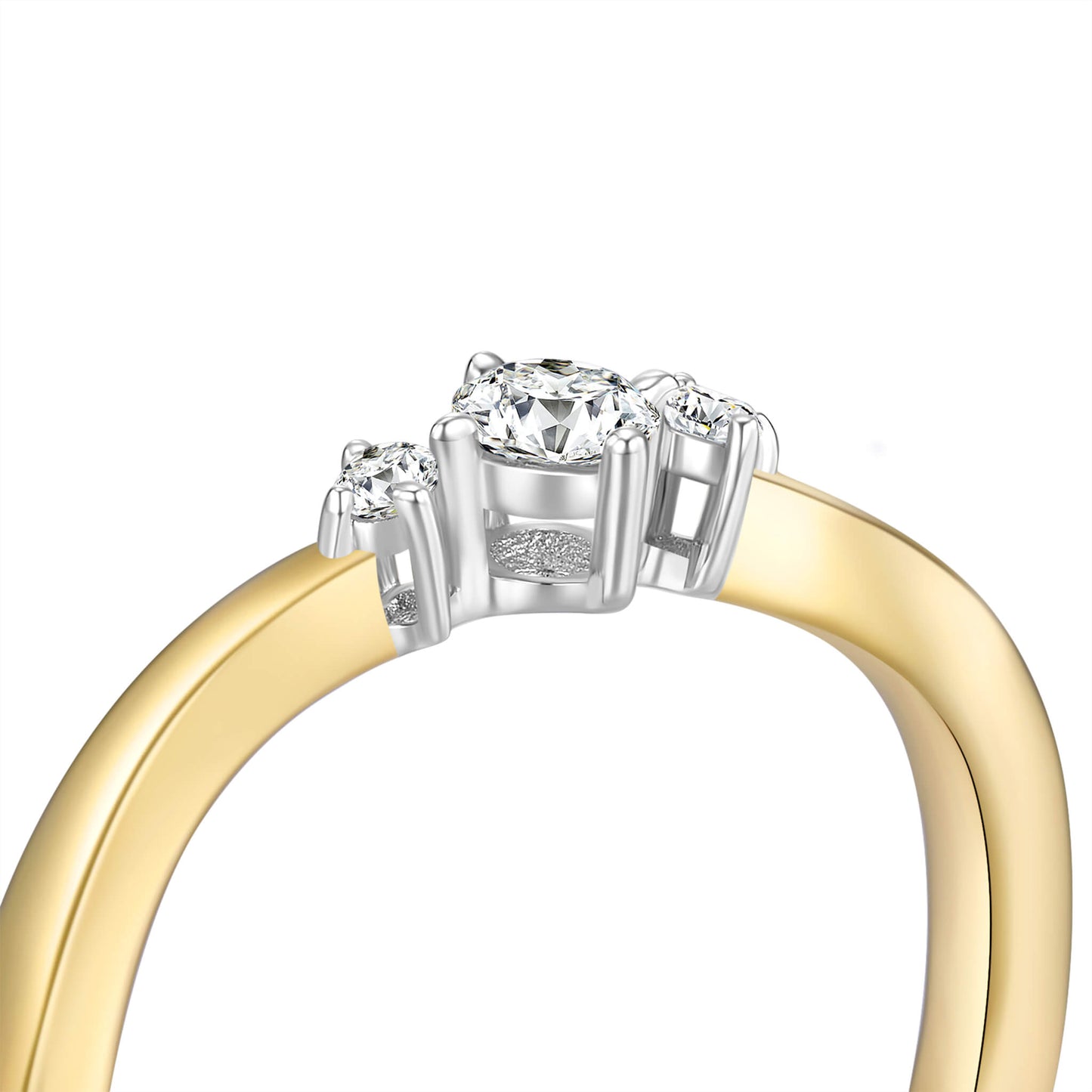 Three Stone Engagement Ring - Neoshine