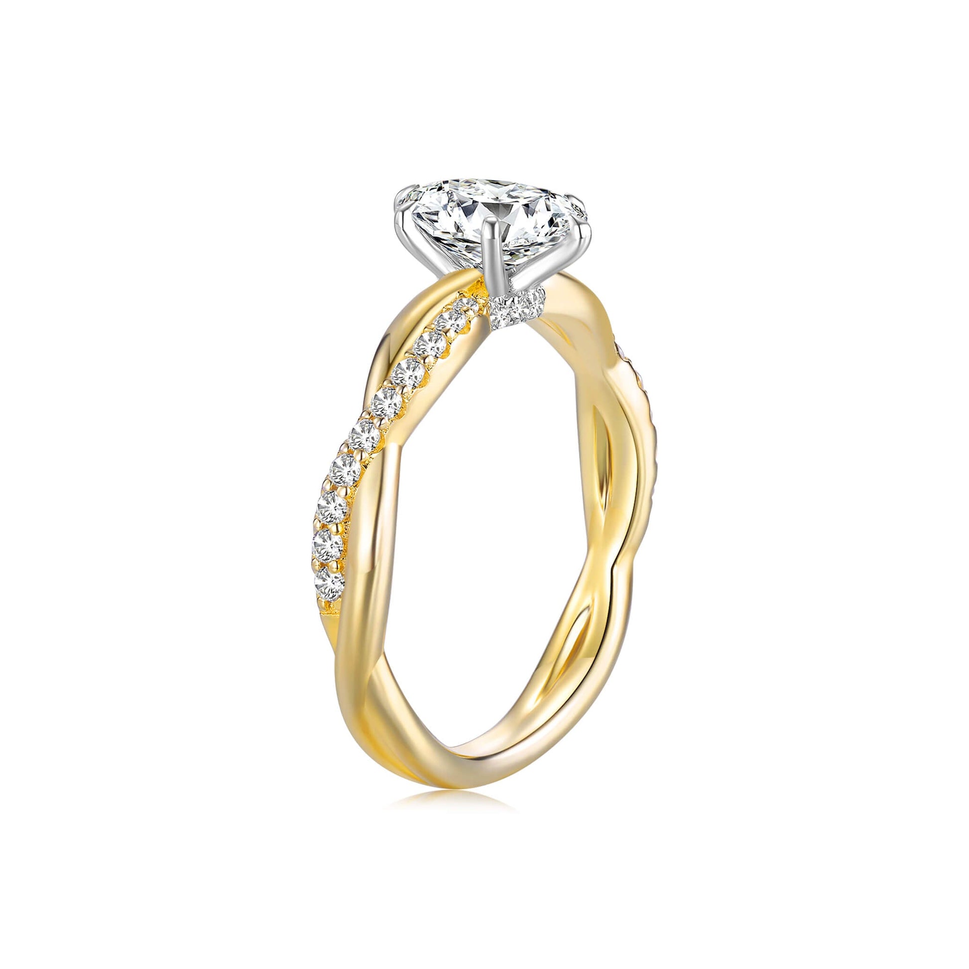 Oval Hidden Halo Engagement Ring - Neoshine