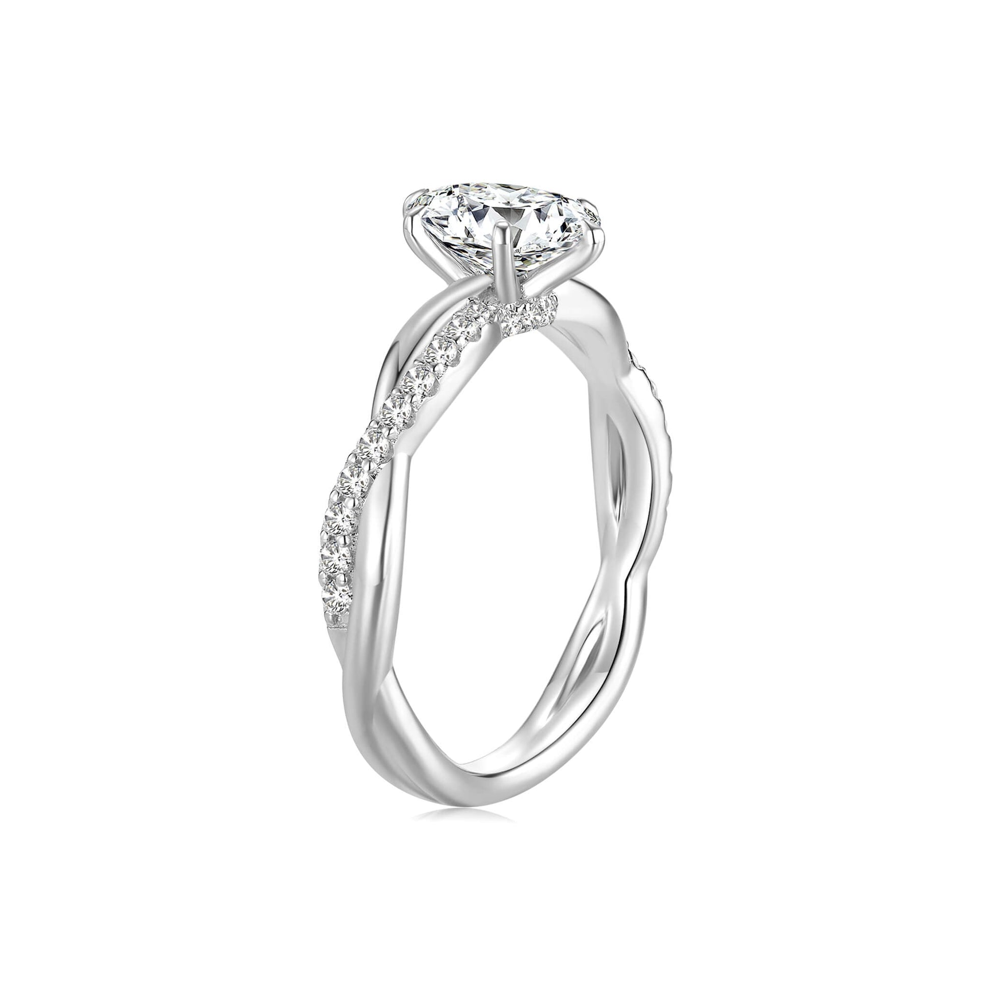 1CT Oval Hidden Halo Engagement Ring - Neoshine