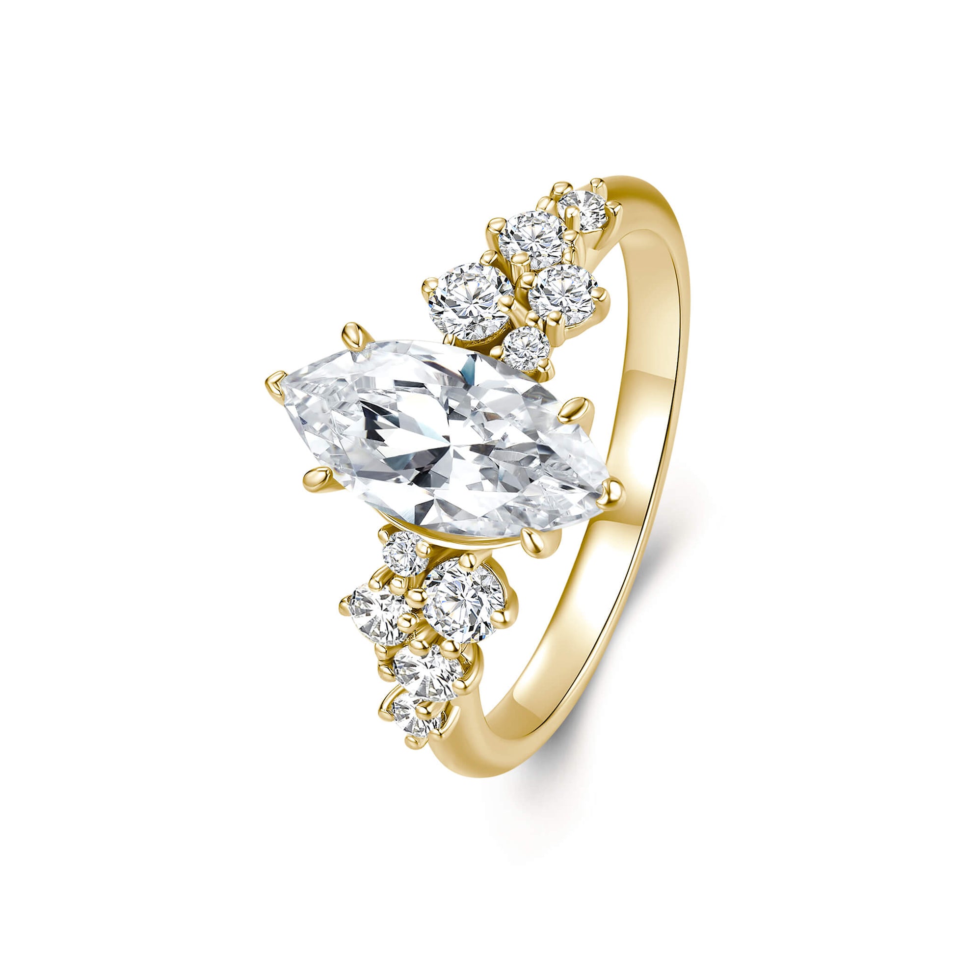 Marquise Diamond Engagement Ring - Neoshine