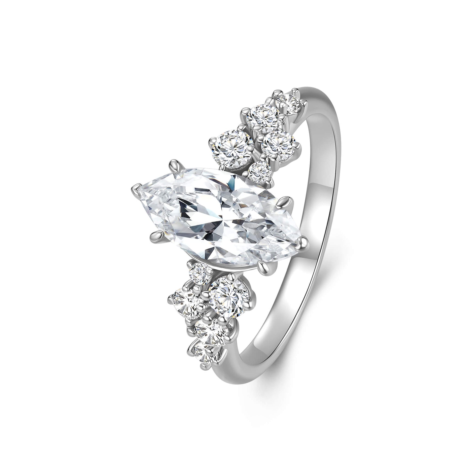 Marquise Diamond Engagement Ring - Neoshine