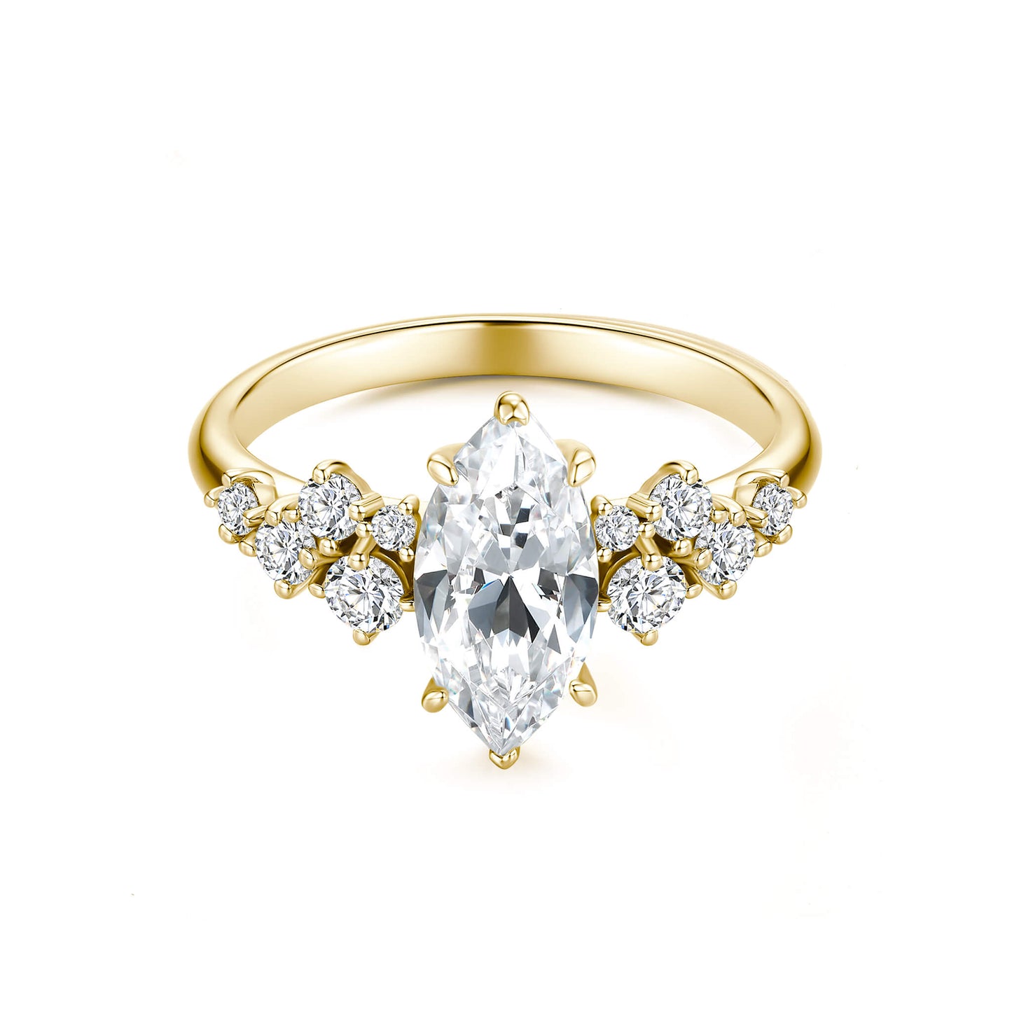 Marquise Diamond Engagement Ring - Neoshine