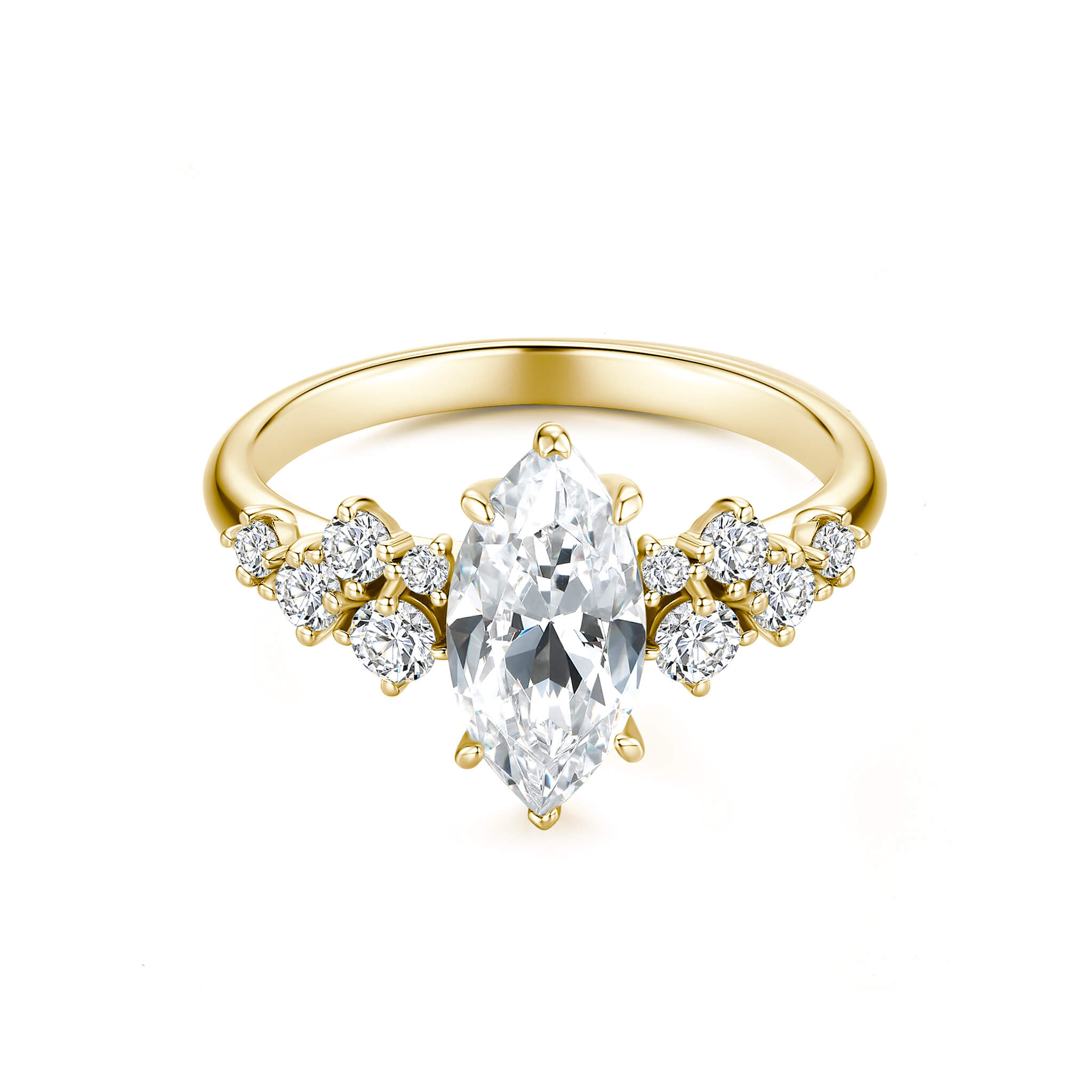 Marquise Diamond Engagement Ring - Neoshine