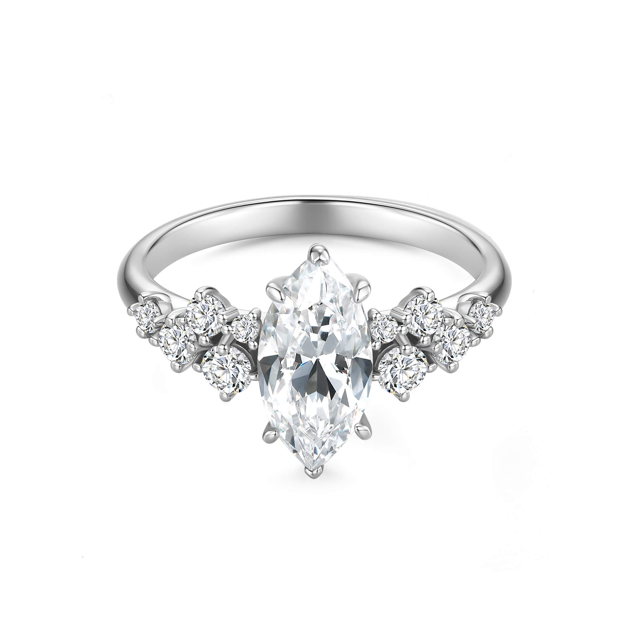 Marquise Diamond Engagement Ring - Neoshine