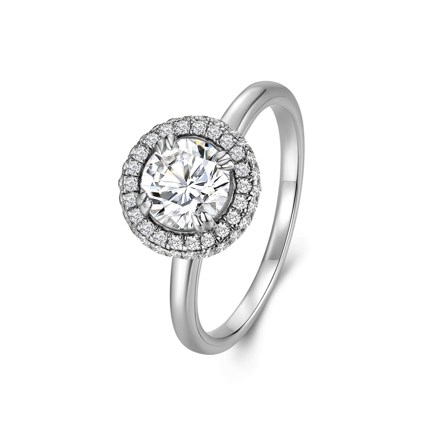 1CT Halo Diamond Engagement Ring - Neoshine