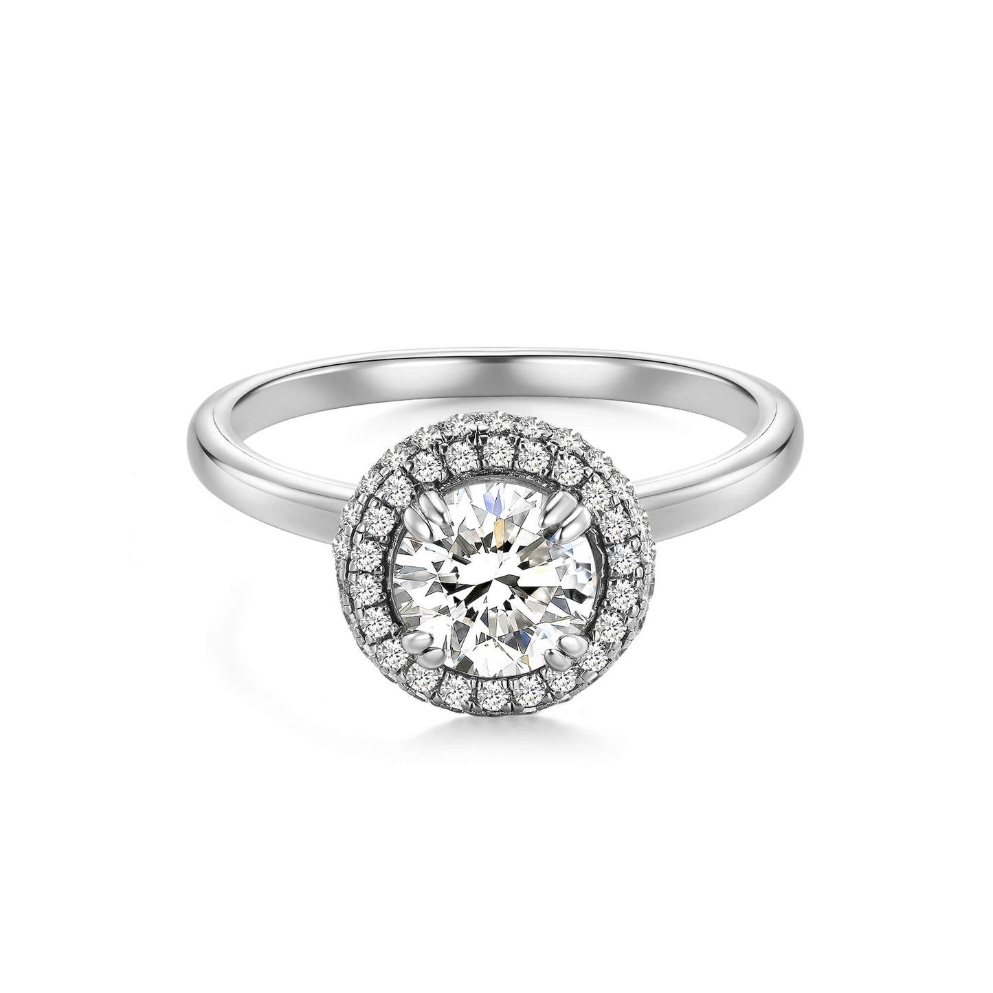 1CT Halo Diamond Engagement Ring - Neoshine