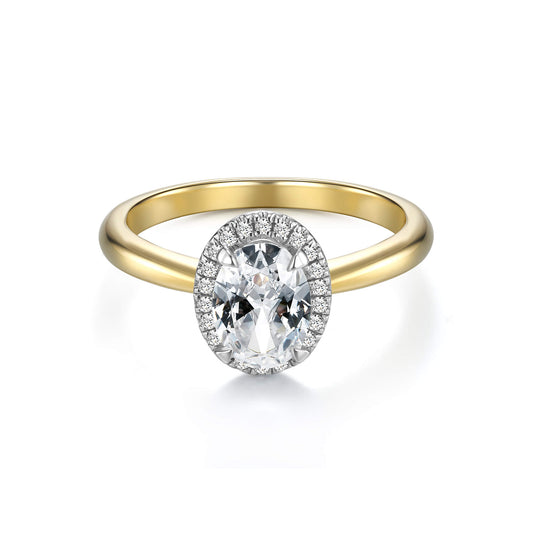 Halo Oval Ring Engagement - Neoshine