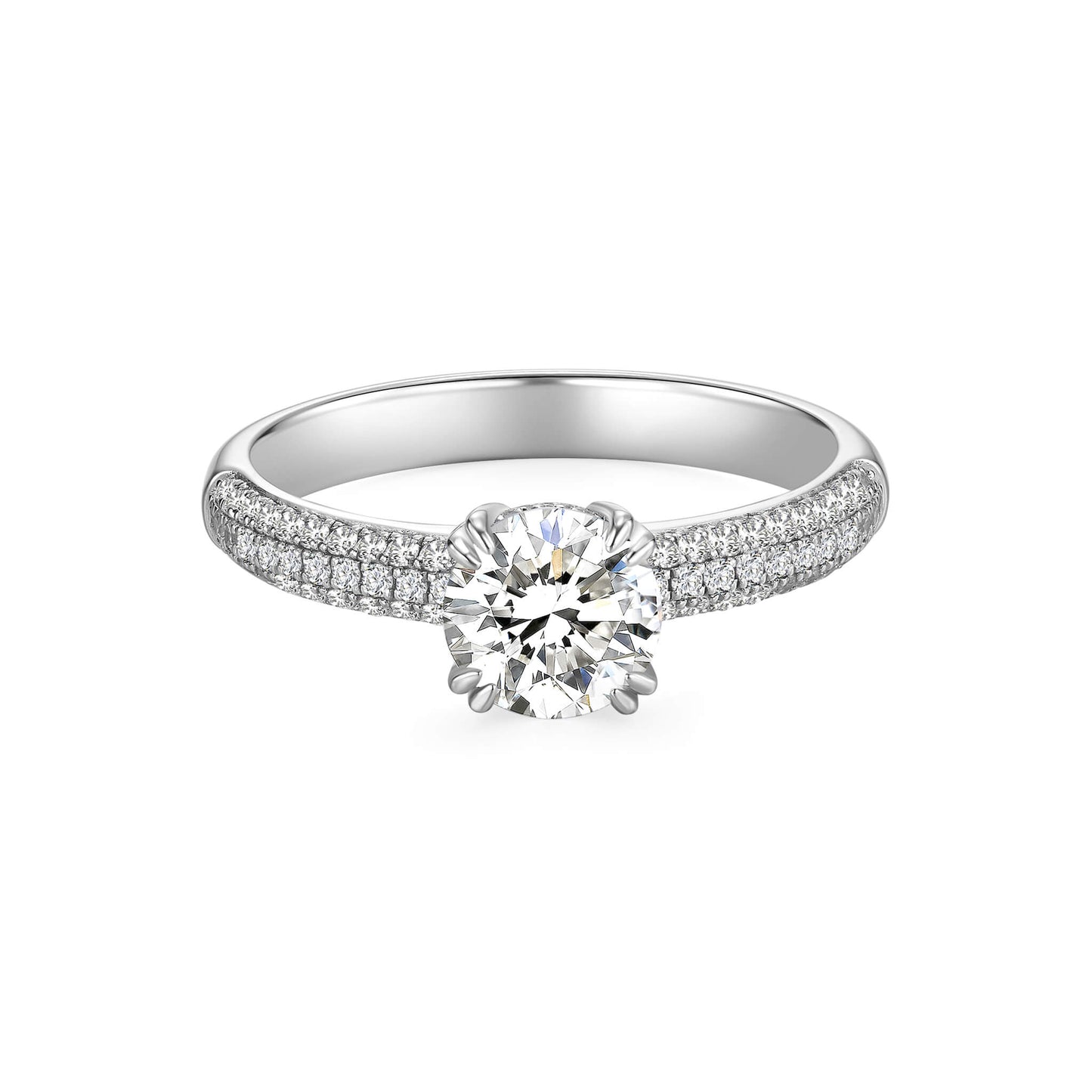 1CT Engagement Ring Hidden Halo - Neoshine