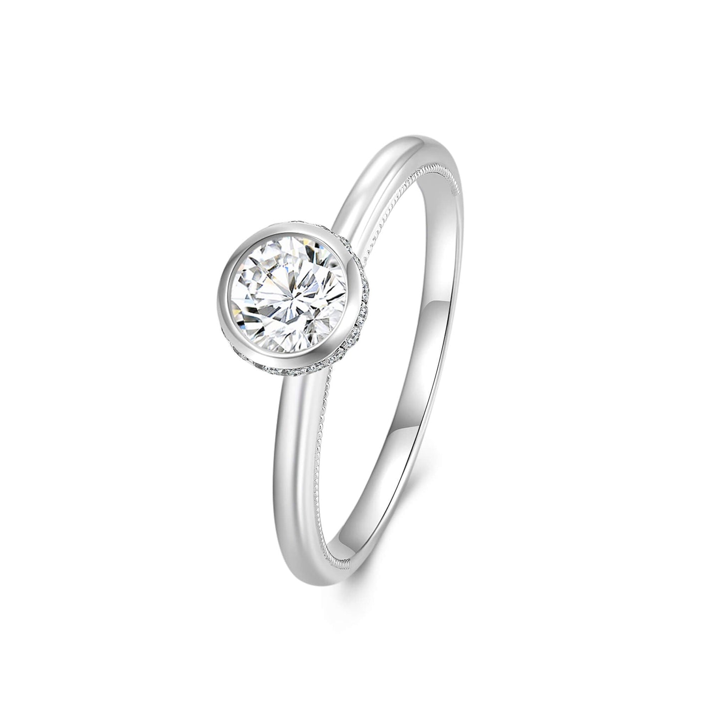 1CT Bezel Engagement Ring - Neoshine