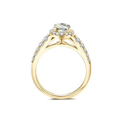 Hidden Halo Oval Engagement Ring - Neoshine