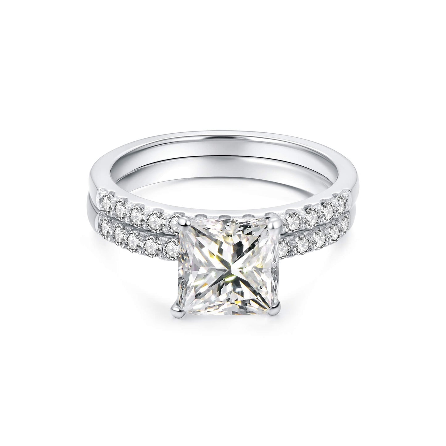 1CT Princess Cut Bridal Set - Neoshine