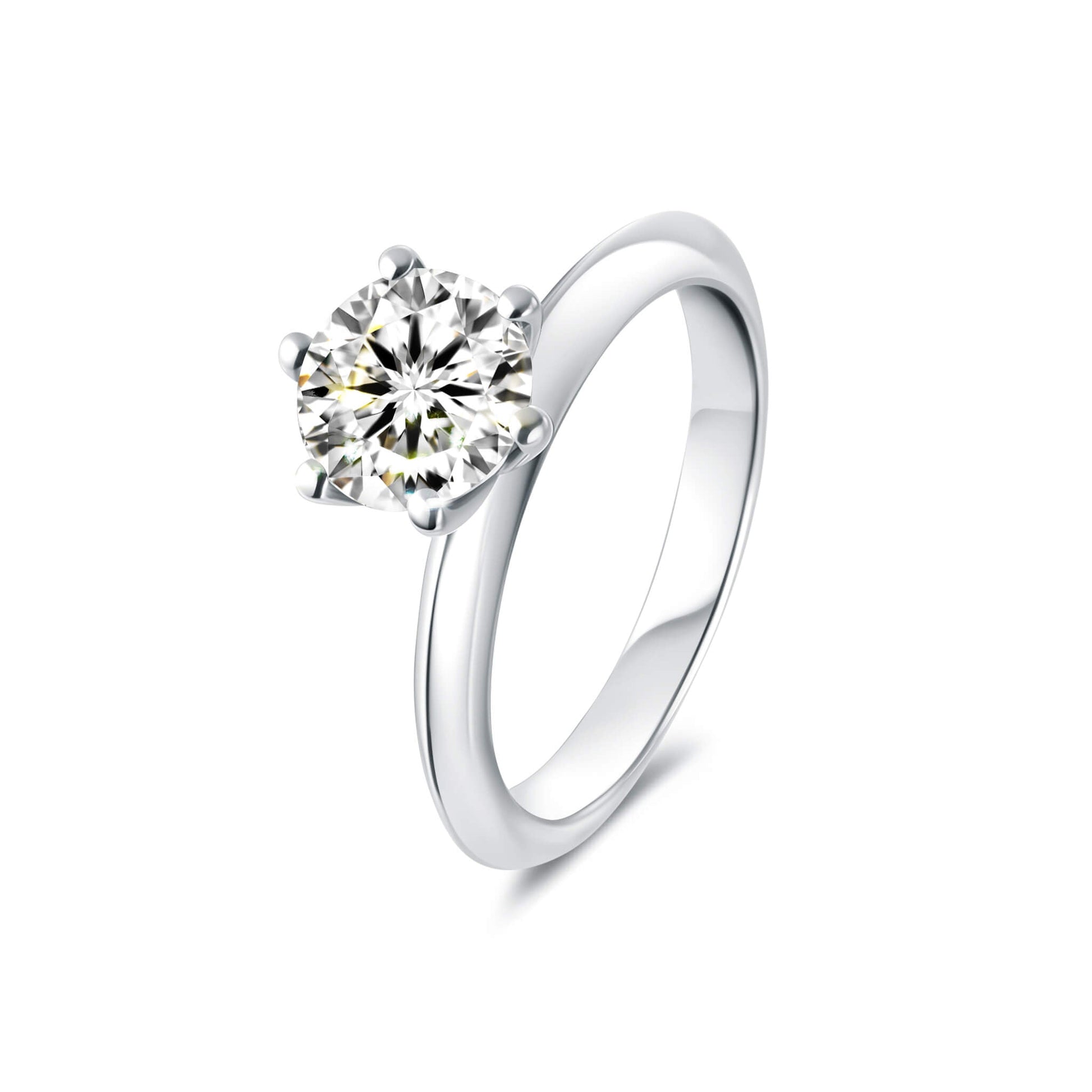 Neoshine Round Cut Engaement Ring - Neoshine