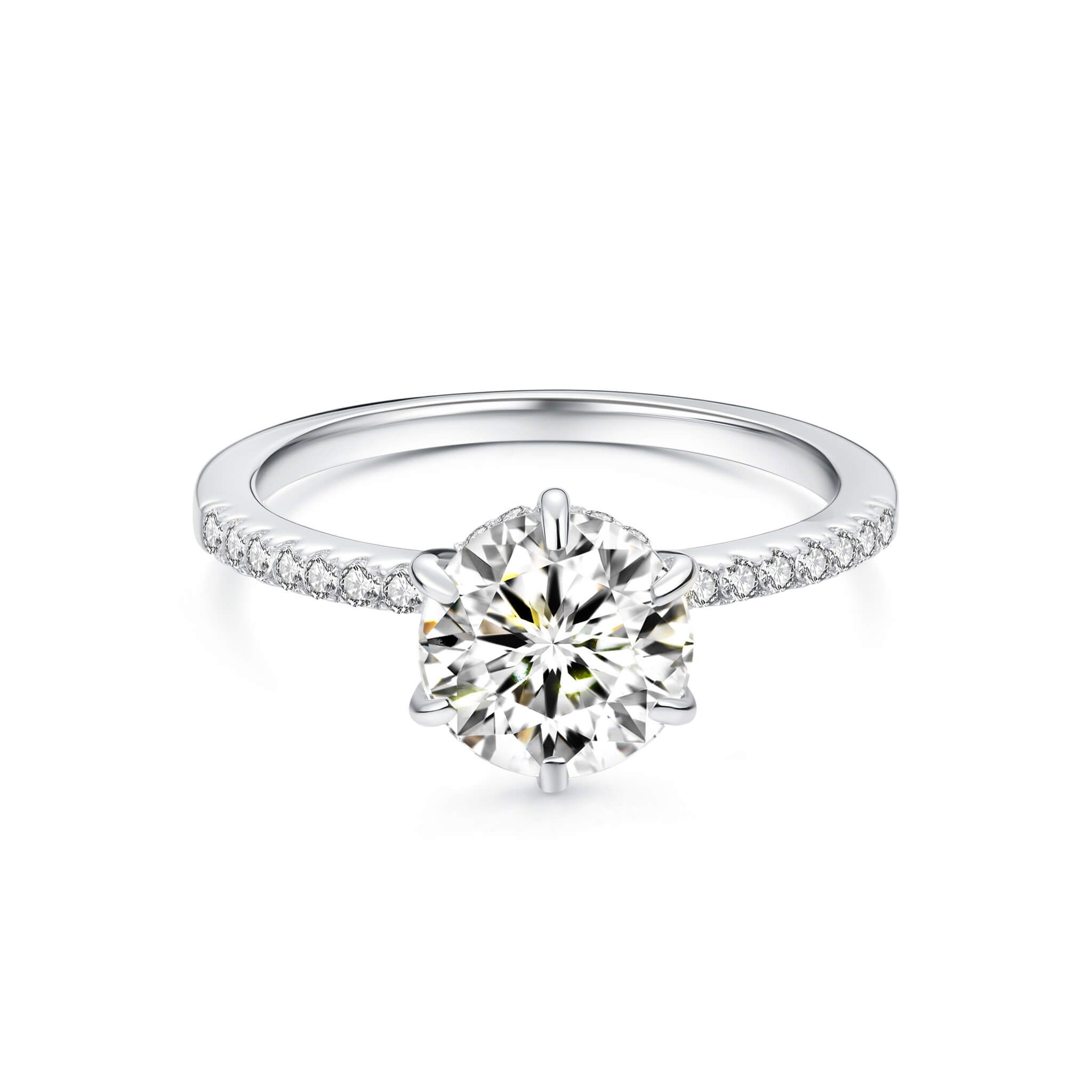 1CT Hidden Halo Engagement Ring - Neoshine