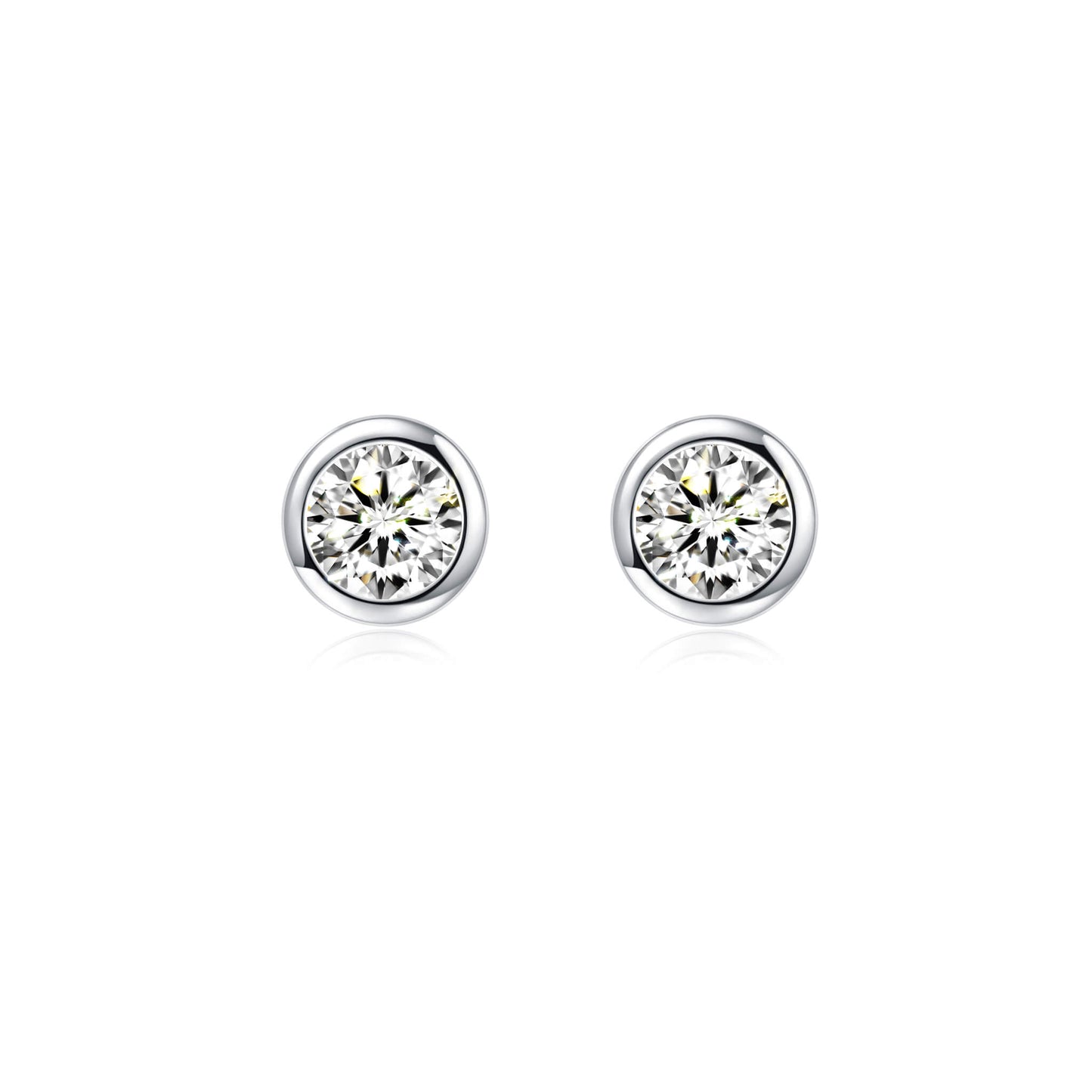 Bezel Diamond Earrings - Neoshine