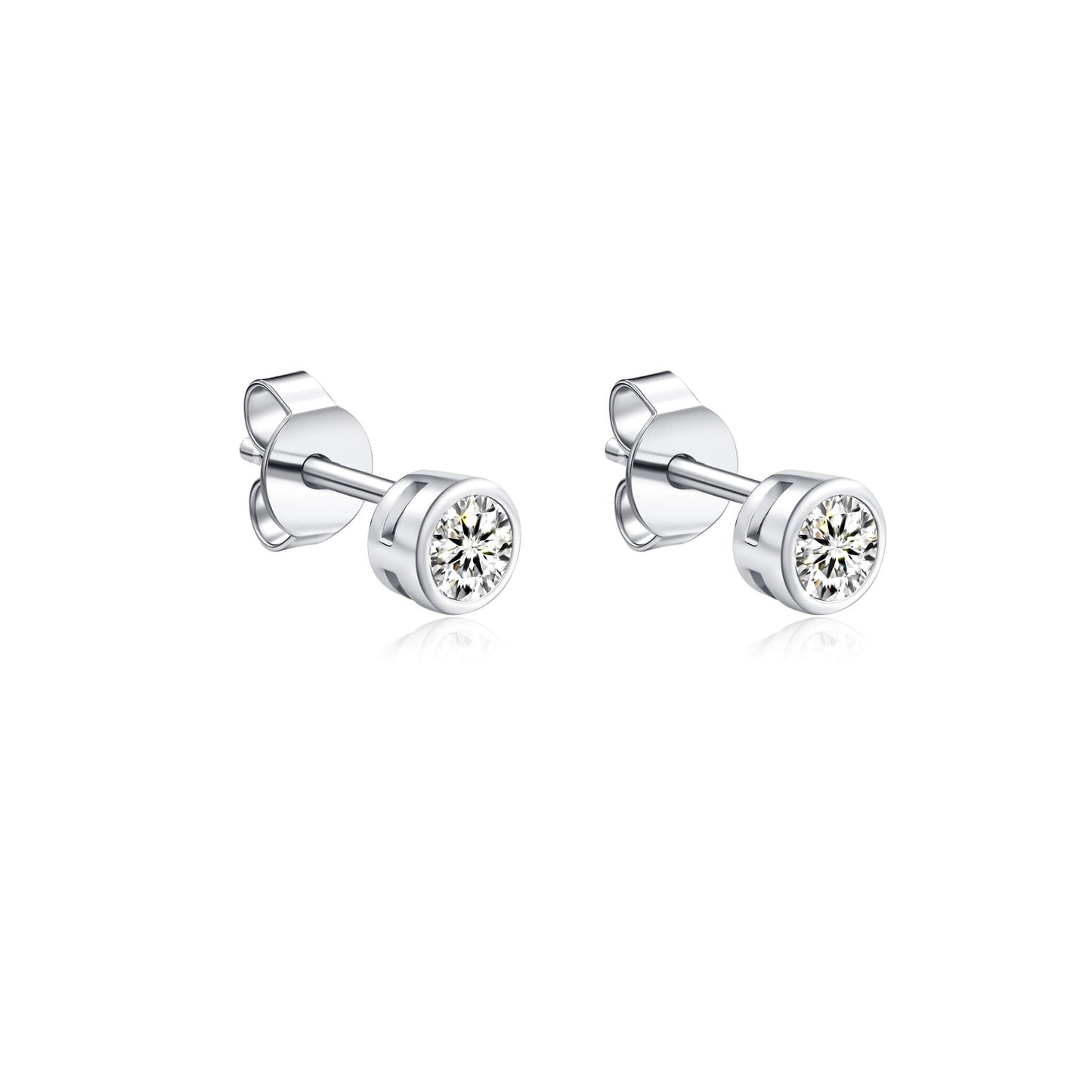 Bezel Diamond Earrings - Neoshine