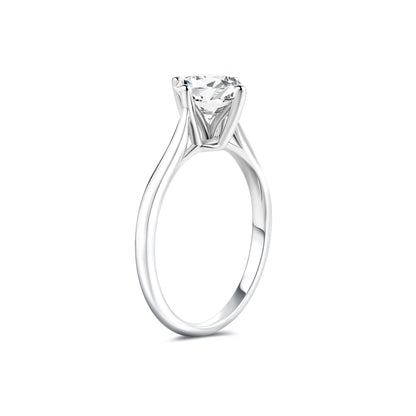 1.03ct Round Lab-Grown Diamond Ring in Platinum – VS1, G Color, Ideal Cut Size 5