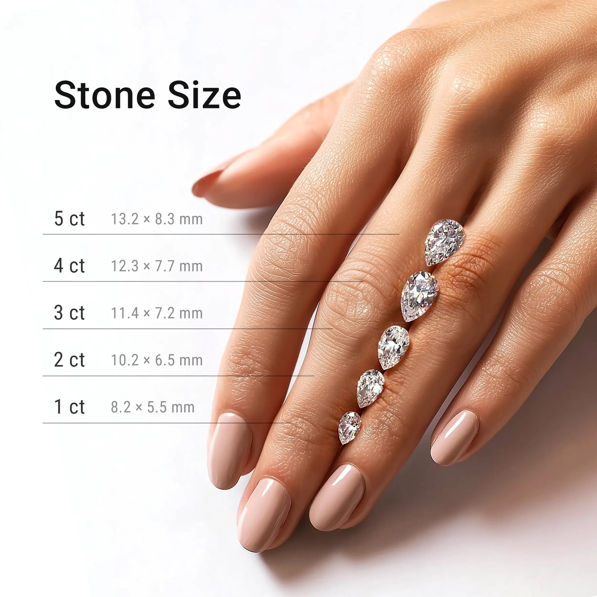 Hidden Halo Pear Lab Diamond Ring in Platinum Setting - Neoshine
