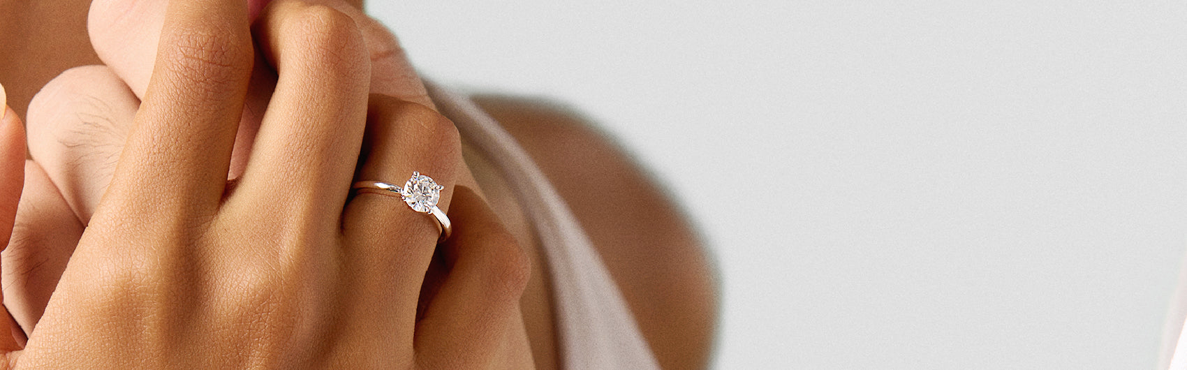 "Elegant Solitaire Diamond Ring Sparkling on a Silver Band"
