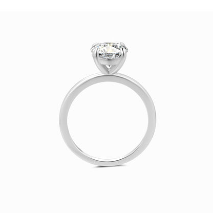 Solitaire Round Lab Diamond Ring in Platinum 4 Prong - Neoshine