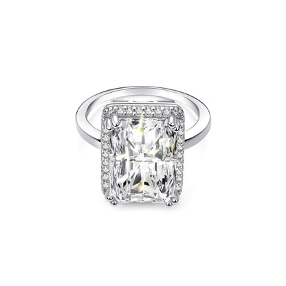 Halo Radiant Lab Diamond Ring in Platinum - Neoshine