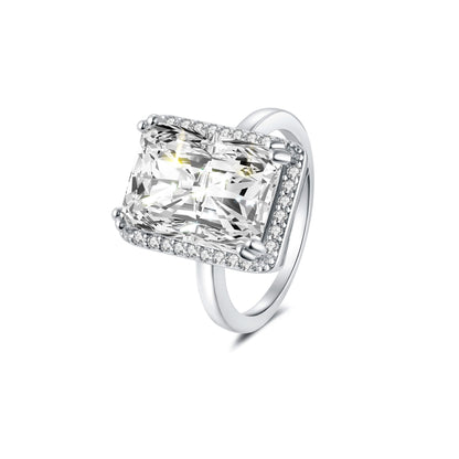 Halo Radiant Lab Diamond Ring in Platinum - Neoshine