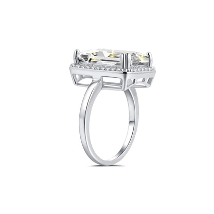 Halo Radiant Lab Diamond Ring in Platinum - Neoshine