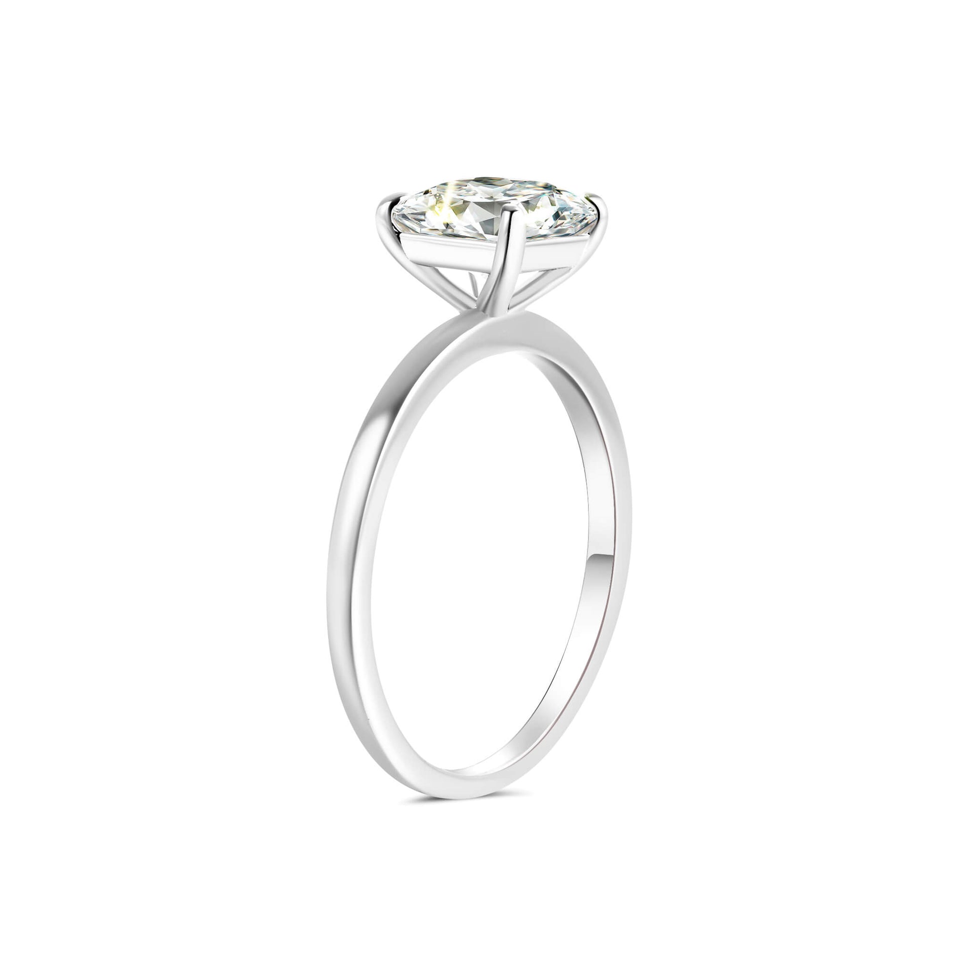 Solitaire Princess Lab Diamond Ring in Platinum - Neoshine