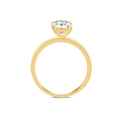 Solitaire Princess Lab Diamond Ring in 18K Yellow Gold - Neoshine
