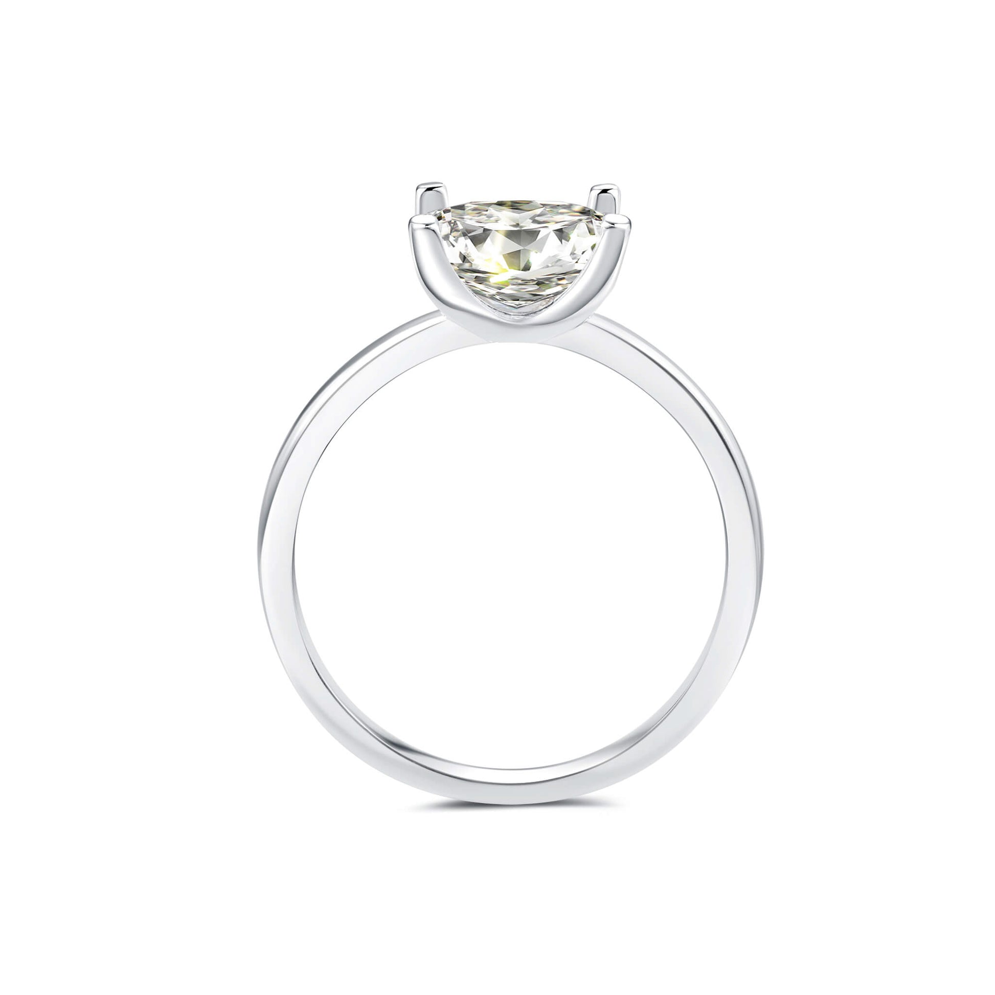 Solitaire Princess Lab Diamond Ring in Platinum - Neoshine