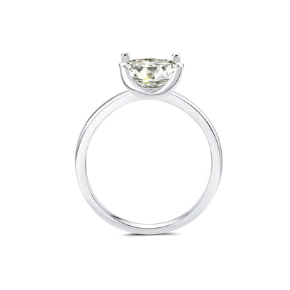Solitaire Princess Lab Diamond Ring in Platinum - Neoshine