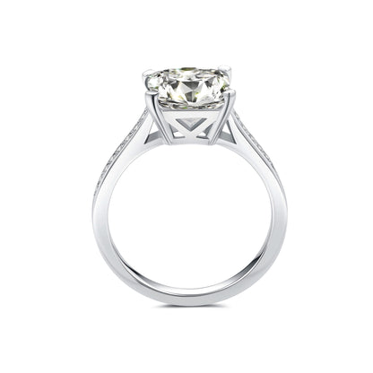 Solitaire Princess Lab Diamond Ring in Platinum - Neoshine