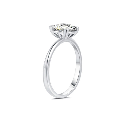 Solitaire Princess Lab Diamond Ring Platinum - Neoshine