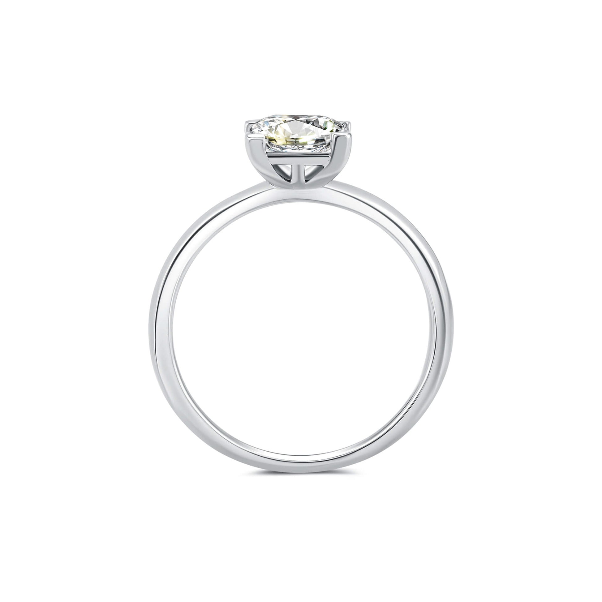 Solitaire Princess Lab Diamond Ring Platinum - Neoshine