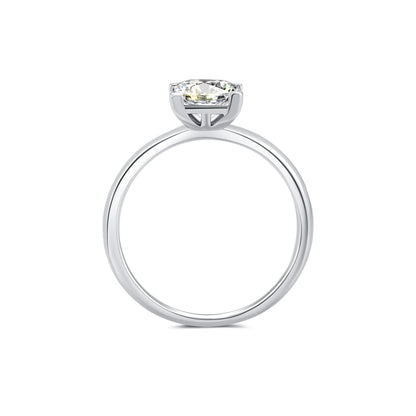 Solitaire Princess Lab Diamond Ring Platinum - Neoshine