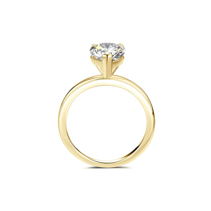 Solitaire Pear Lab Diamond Ring 18K Yellow Gold - Neoshine