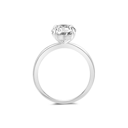 Solitaire Oval Lab Diamond Ring in Platinum - Neoshine